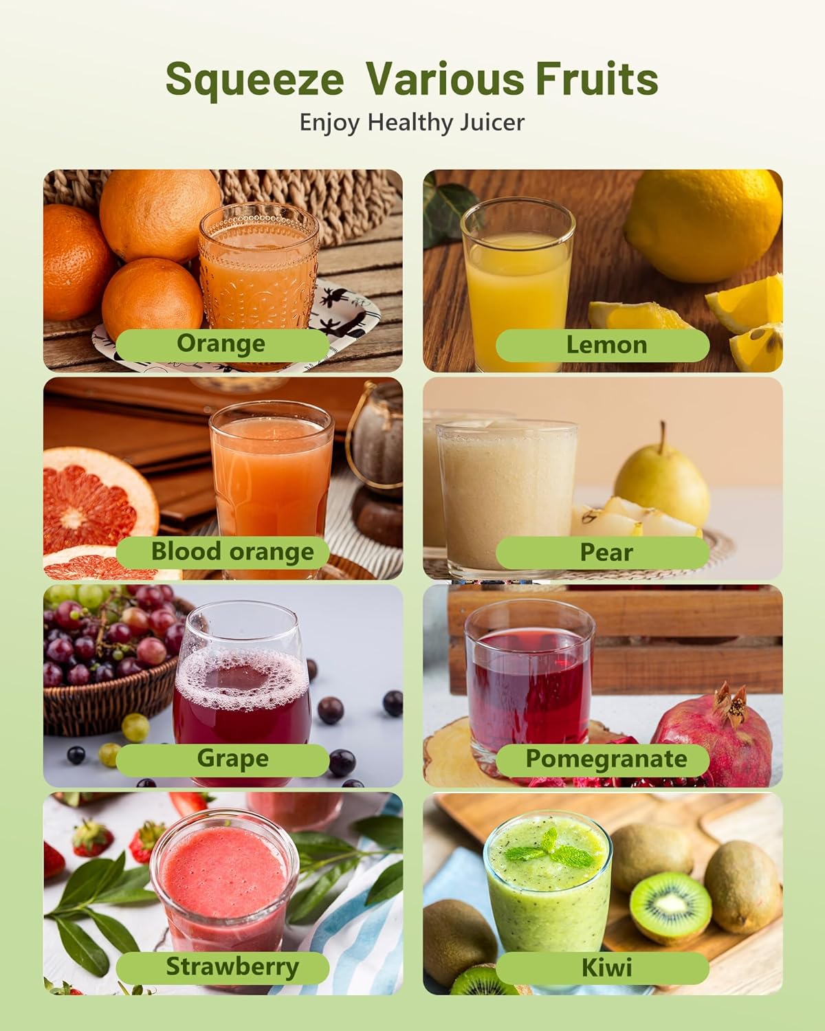 SqueezeGo™ Automatisk juicepress